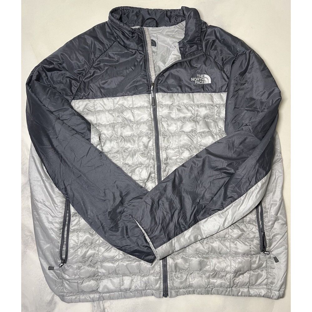 The North Face Gray and Silver Puffer Jacket